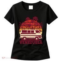 Venezuela Palm Tree Sunset Retro Women's T-Shirt thumb 0