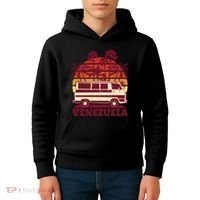 Venezuela Palm Tree Sunset Retro Kids Hoodie thumb 4