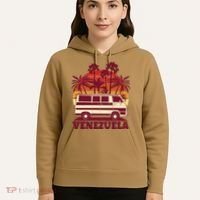 Venezuela Palm Tree Sunset Retro Hoodie thumb 5