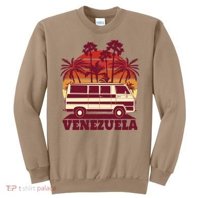 Venezuela Palm Tree Sunset Retro Sweatshirt