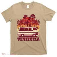Venezuela Palm Tree Sunset Retro T-Shirt thumb 0