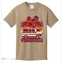 Venezuela Palm Tree Sunset Retro Kids T-Shirt thumb 0