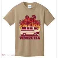 Venezuela Palm Tree Sunset Retro Kids T-Shirt thumb 0