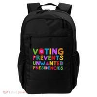 Voting Prevents Unwanted Presidencies Backpack thumb 0
