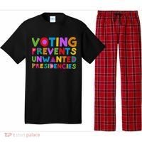 Voting Prevents Unwanted Presidencies Pajama Set thumb 0