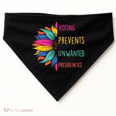 Voting Prevents Unwanted Presidencies USA-Made Doggie Bandana
