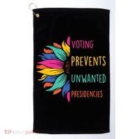 Voting Prevents Unwanted Presidencies Golf Towel thumb 0
