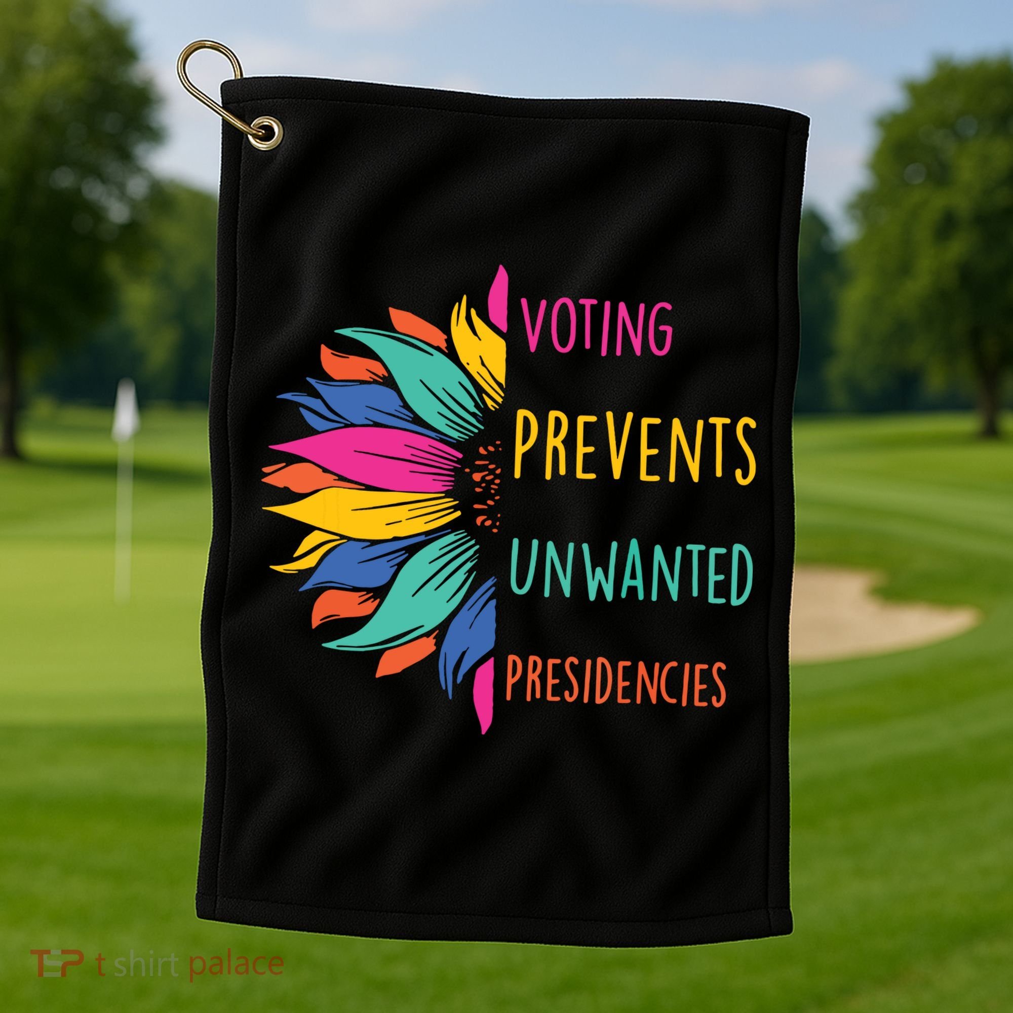 Voting Prevents Unwanted Presidencies Golf Towel