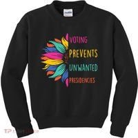 Voting Prevents Unwanted Presidencies Kids Sweatshirt thumb 0
