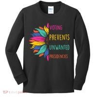 Voting Prevents Unwanted Presidencies Kids Long Sleeve Shirt thumb 0