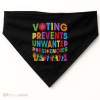 Voting Prevents Unwanted Presidencies Gift USA-Made Doggie Bandana thumb 0