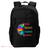 Voting Prevents Unwanted Presidencies Sunflower Backpack thumb 0