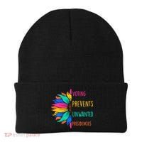 Voting Prevents Unwanted Presidencies Sunflower Beanie thumb 0