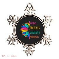 Voting Prevents Unwanted Presidencies Sunflower Ornament thumb 0