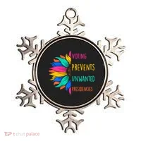 Voting Prevents Unwanted Presidencies Sunflower Ornament thumb 0