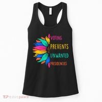 Voting Prevents Unwanted Presidencies Sunflower Women's Tank Top thumb 0