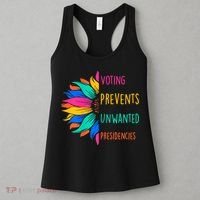 Voting Prevents Unwanted Presidencies Sunflower Women's Tank Top thumb 3