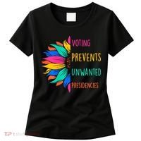 Voting Prevents Unwanted Presidencies Sunflower Women's T-Shirt thumb 0