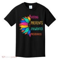 Voting Prevents Unwanted Presidencies Sunflower Kids T-Shirt thumb 0