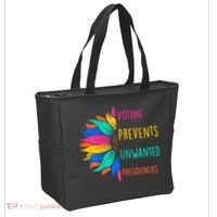 Voting Prevents Unwanted Presidencies Sunflower Tote Bag thumb 2