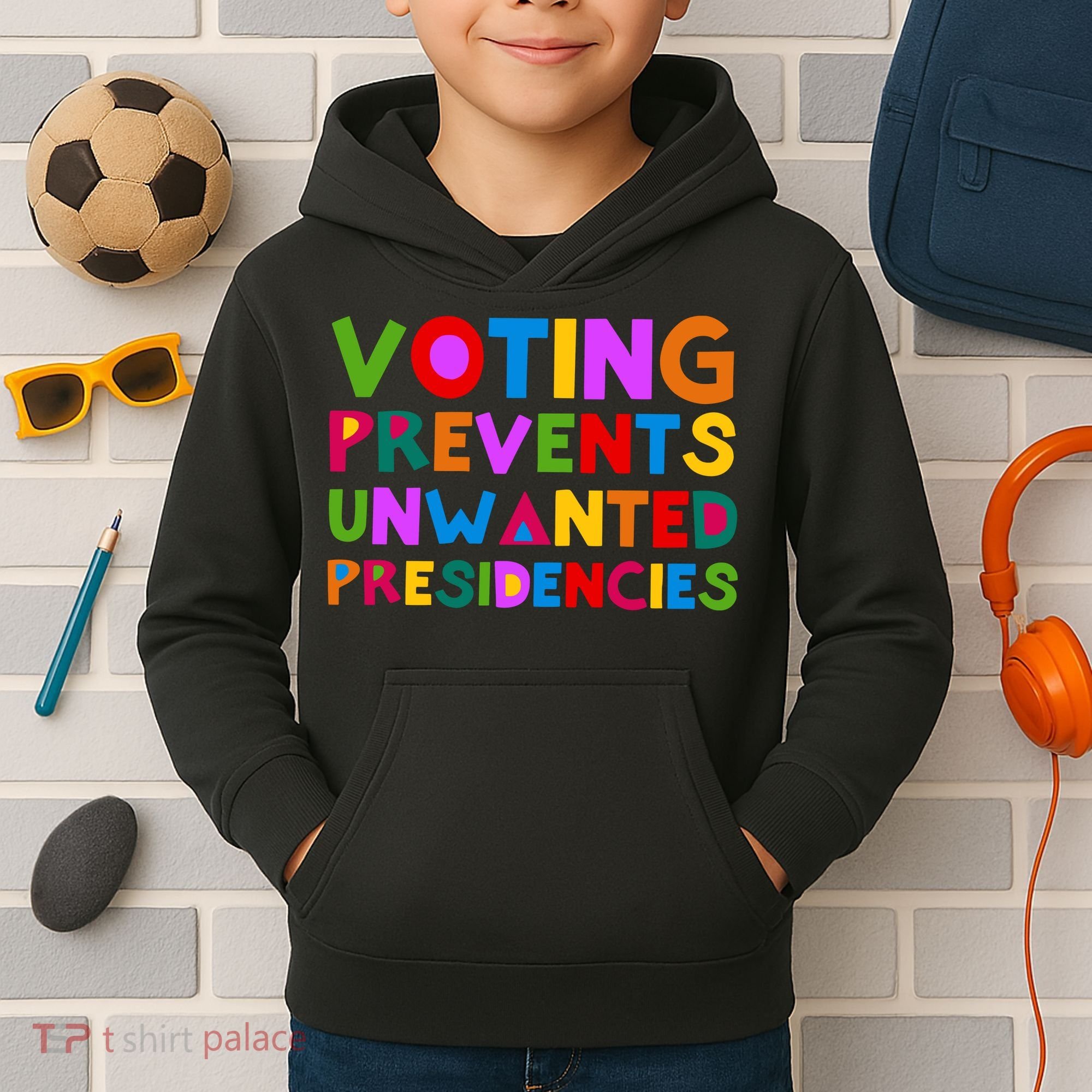 Voting Prevents Unwanted Presidencies Kids Hoodie