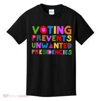 Voting Prevents Unwanted Presidencies Kids T-Shirt thumb 0
