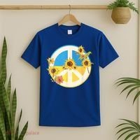 Vintage Peace Ukraine Sunflower T-Shirt thumb 2