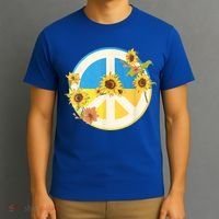 Vintage Peace Ukraine Sunflower T-Shirt thumb 3