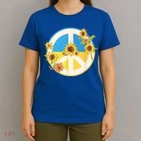 Vintage Peace Ukraine Sunflower T-Shirt thumb 4