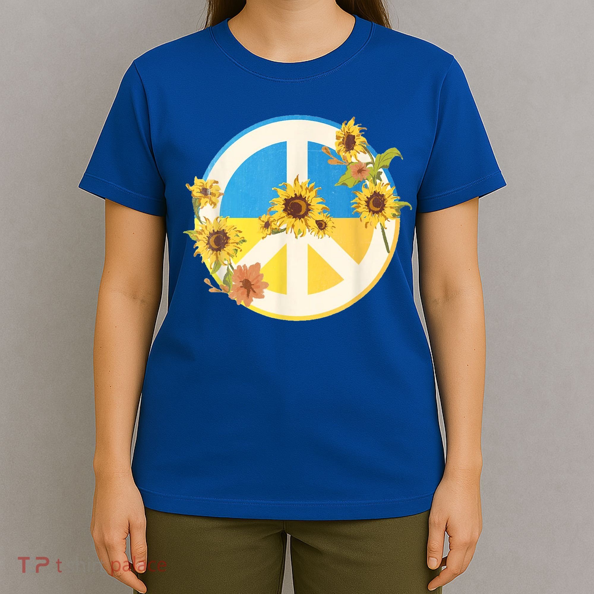Vintage Peace Ukraine Sunflower T-Shirt