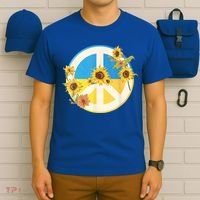 Vintage Peace Ukraine Sunflower T-Shirt thumb 6