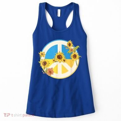 Vintage Peace Ukraine Sunflower Women's Tank Top