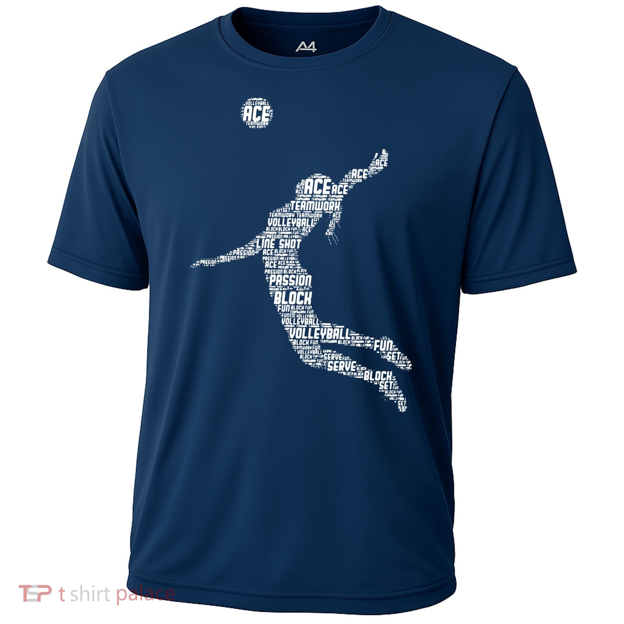 Volleyball Player Cooling Performance Crew T-Shirt