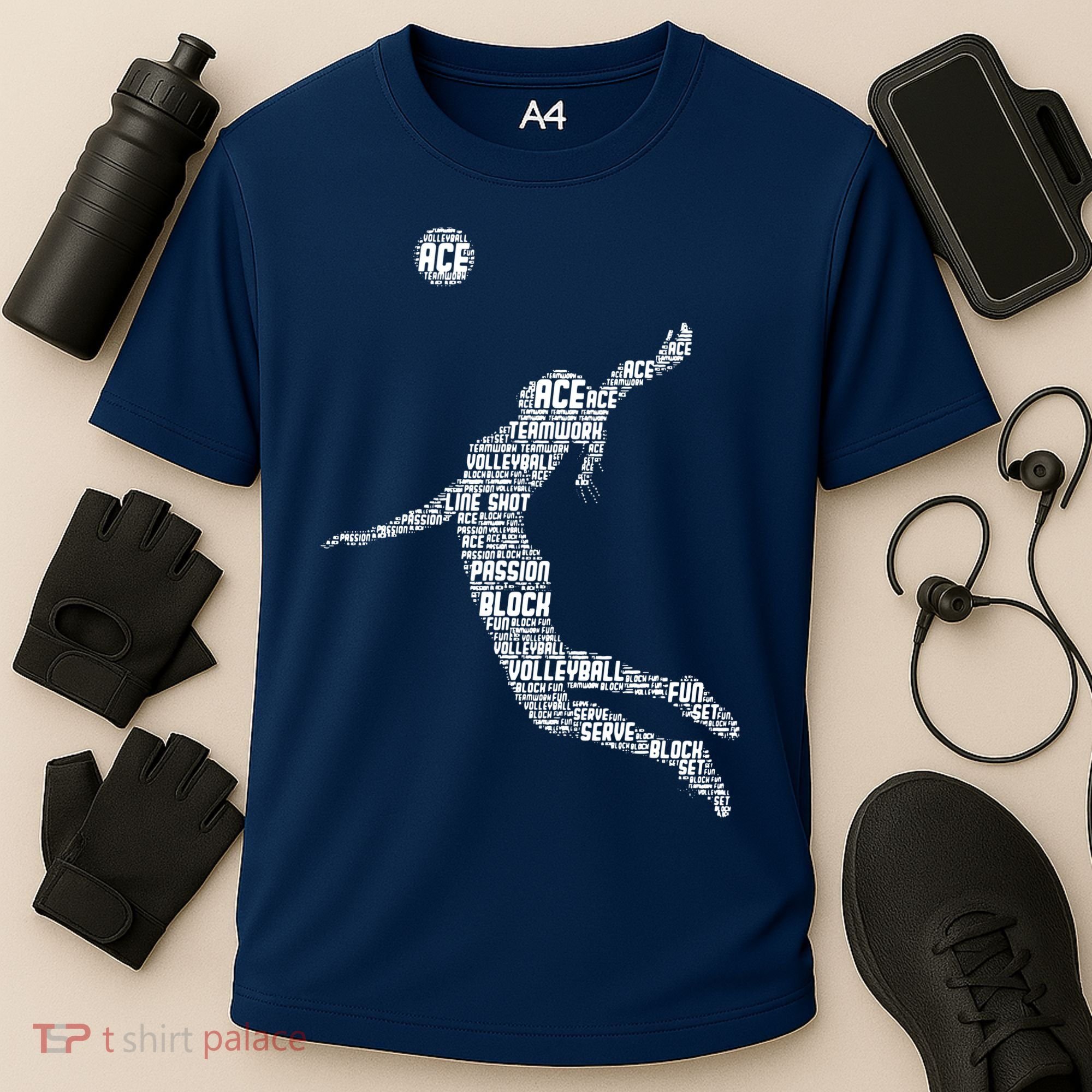 Volleyball Player Cooling Performance Crew T-Shirt