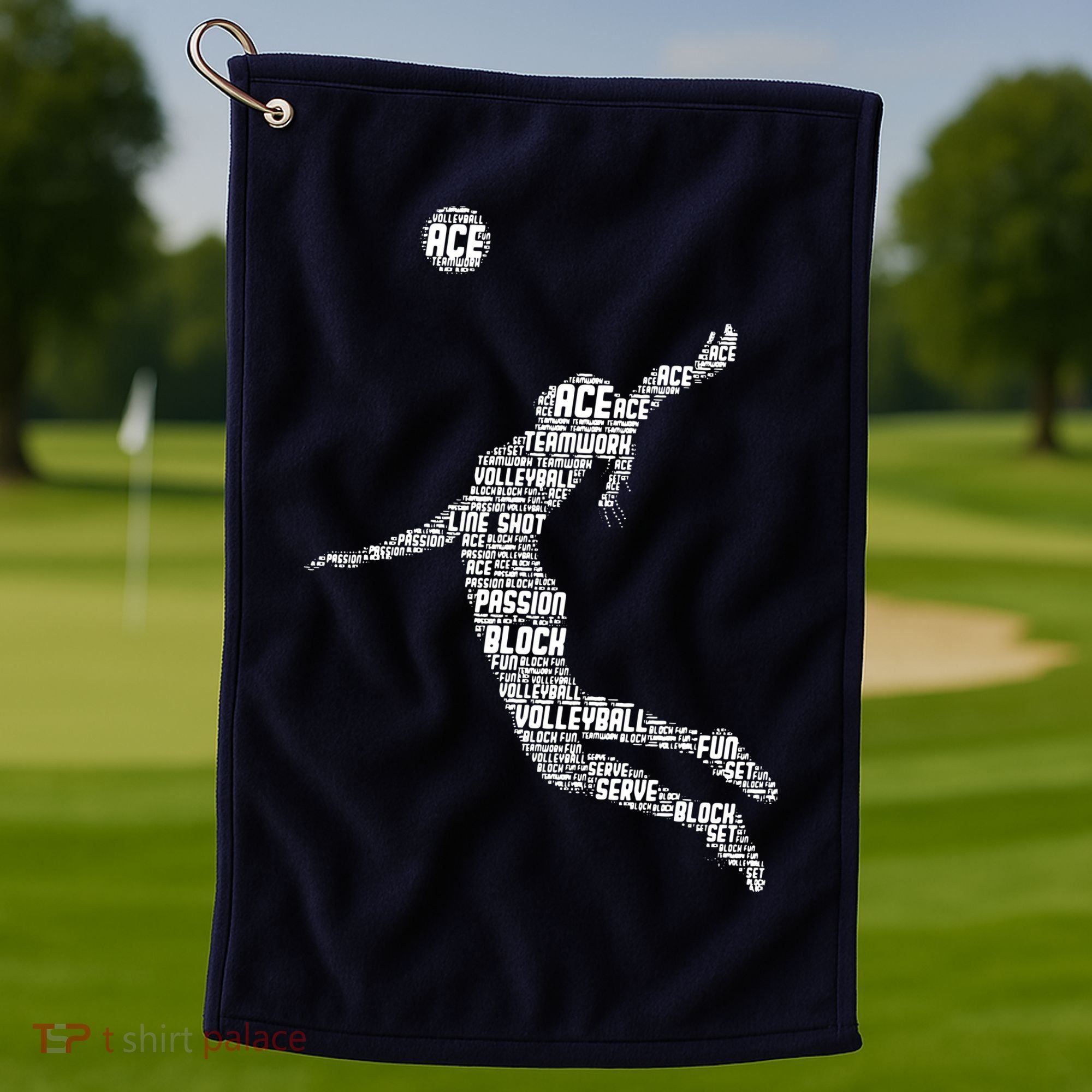 Volleyball Player Golf Towel