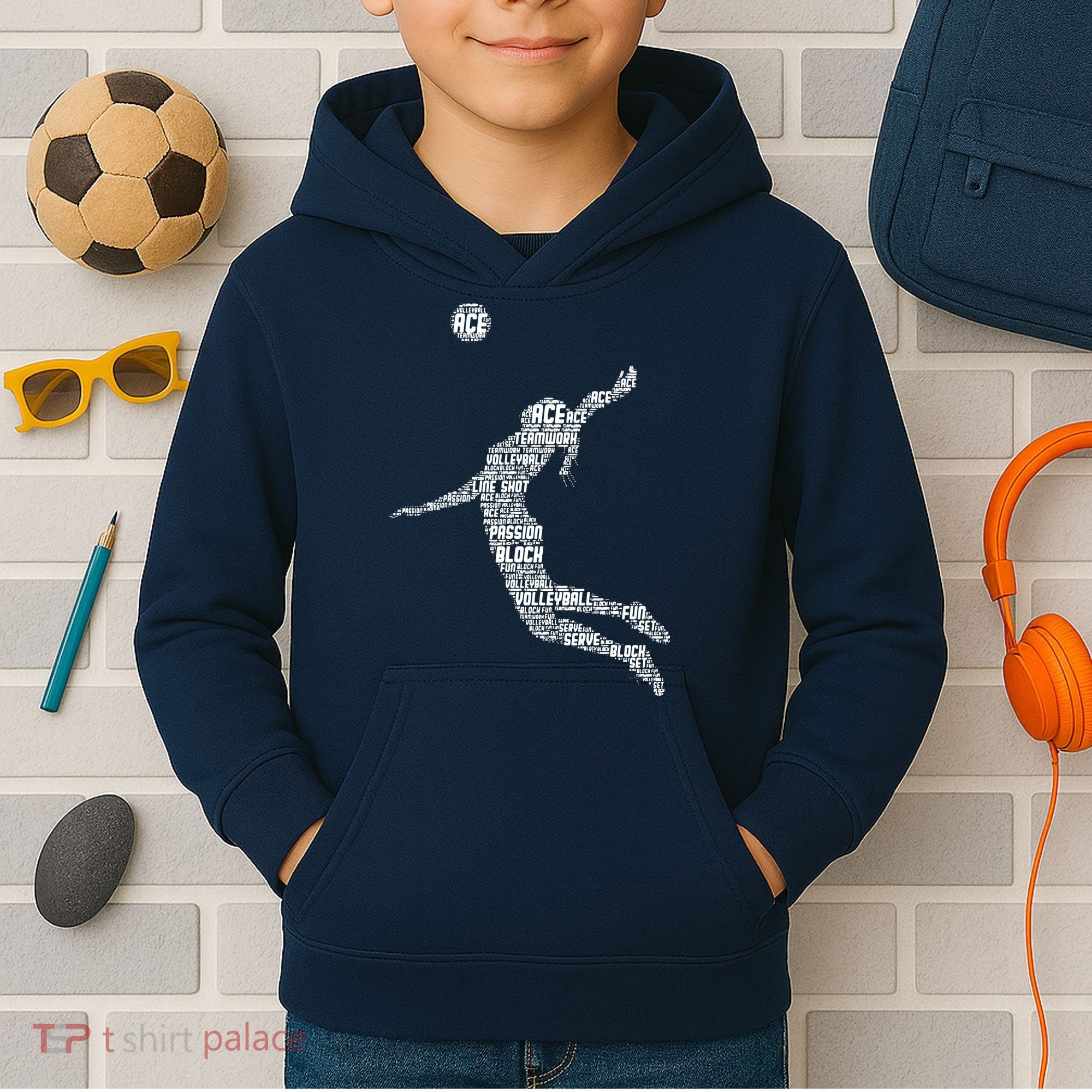 Volleyball Player Kids Hoodie