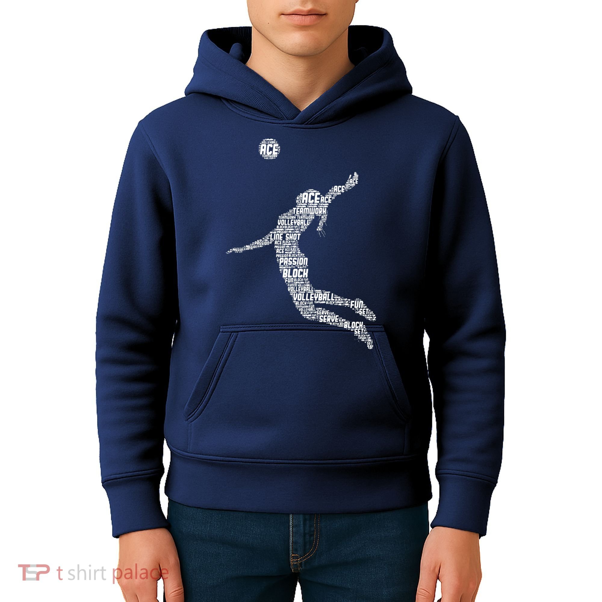 Volleyball Player Kids Hoodie