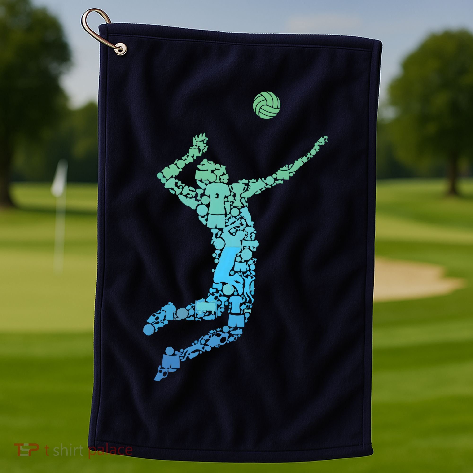 Volleyball Player Golf Towel