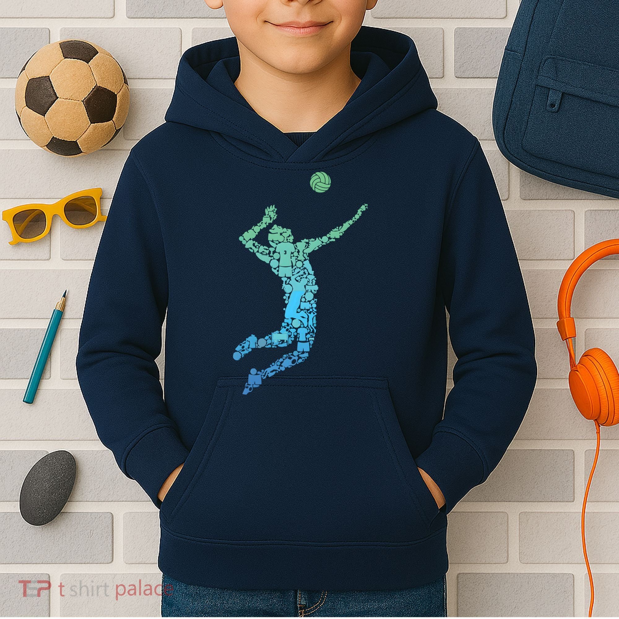 Volleyball Player Kids Hoodie