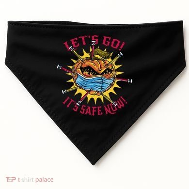 Vaccinated Pumpkin USA-Made Doggie Bandana