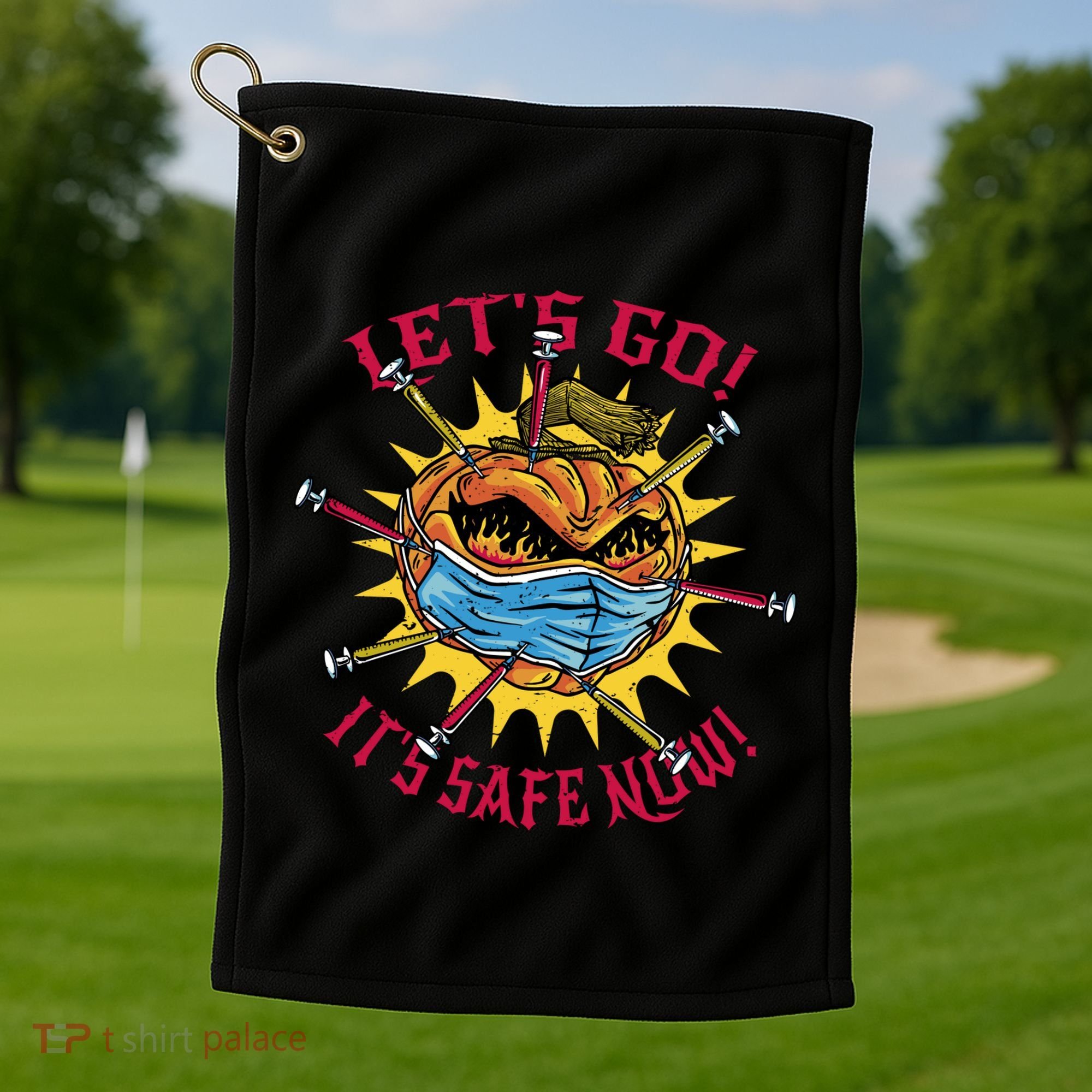 Vaccinated Pumpkin Golf Towel