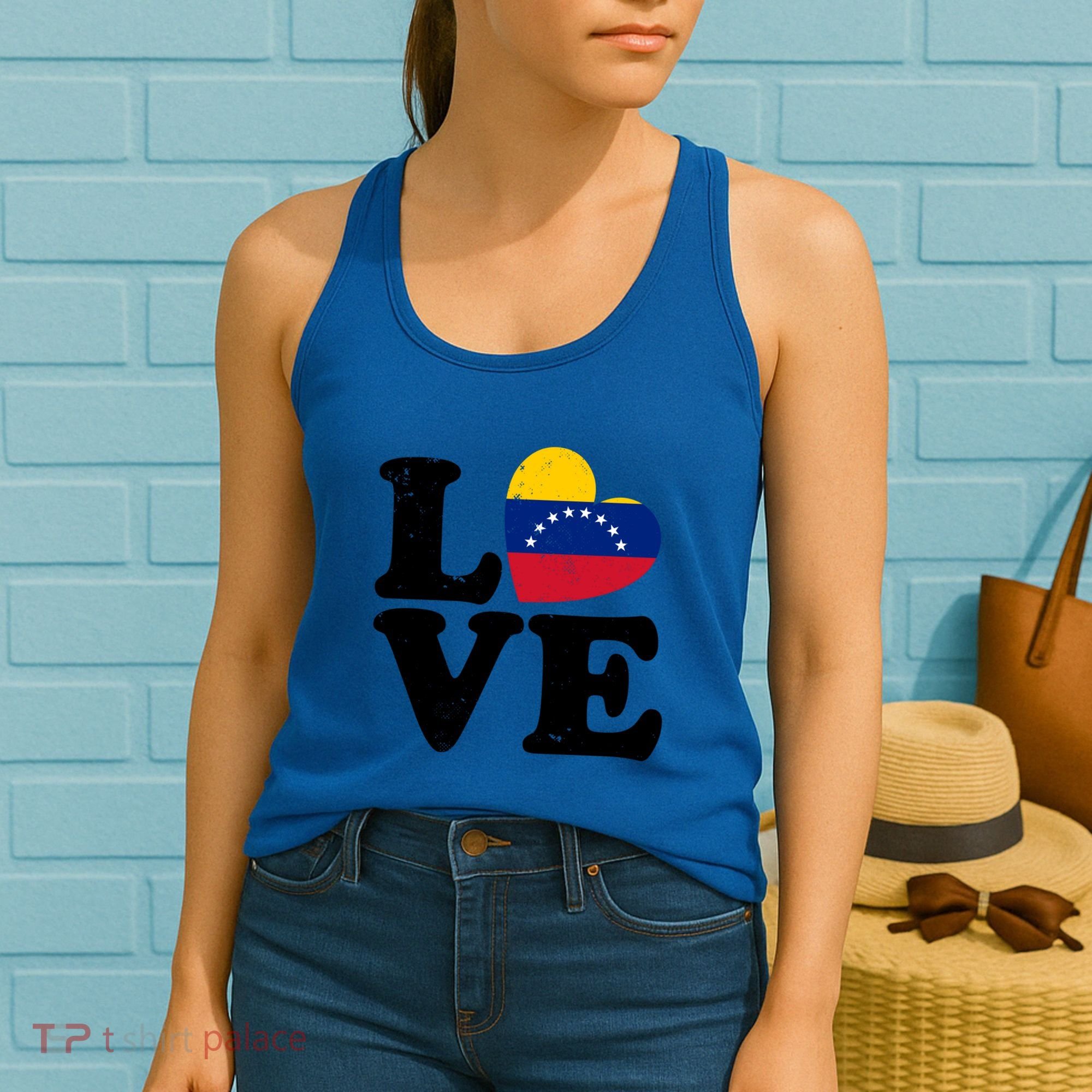 Venezuela Proud Venezuela Flag Love Heart Gift Women's Tank Top