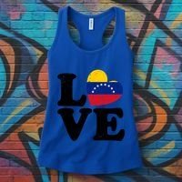 Venezuela Proud Venezuela Flag Love Heart Gift Women's Tank Top thumb 3