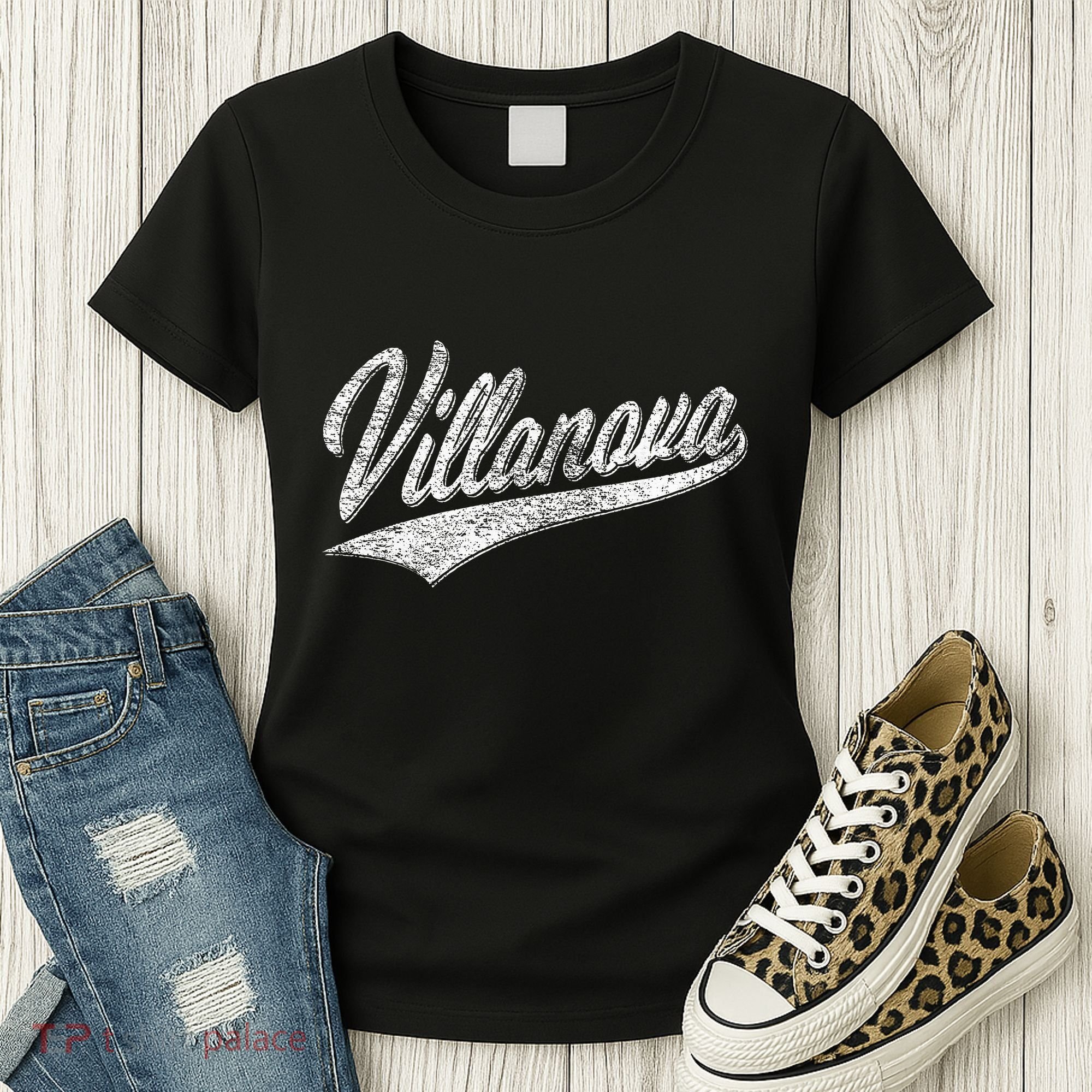 Villanova Pennsylvania Varsity Script Jersey Style Women's T-Shirt
