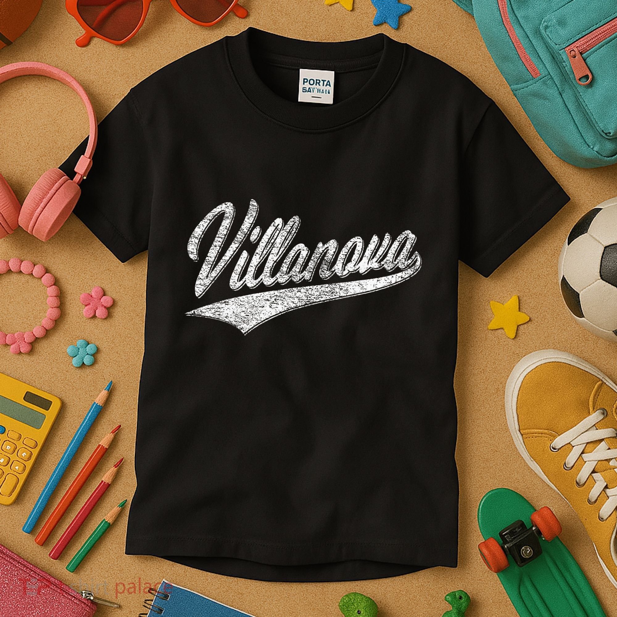 Villanova Pennsylvania Varsity Script Jersey Style Kids T-Shirt