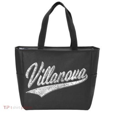 Villanova Pennsylvania Varsity Script Jersey Style Tote Bag