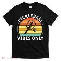 Vintage Pickleball Vibes Only Gift Pickleball Paddles T-Shirt thumb 0