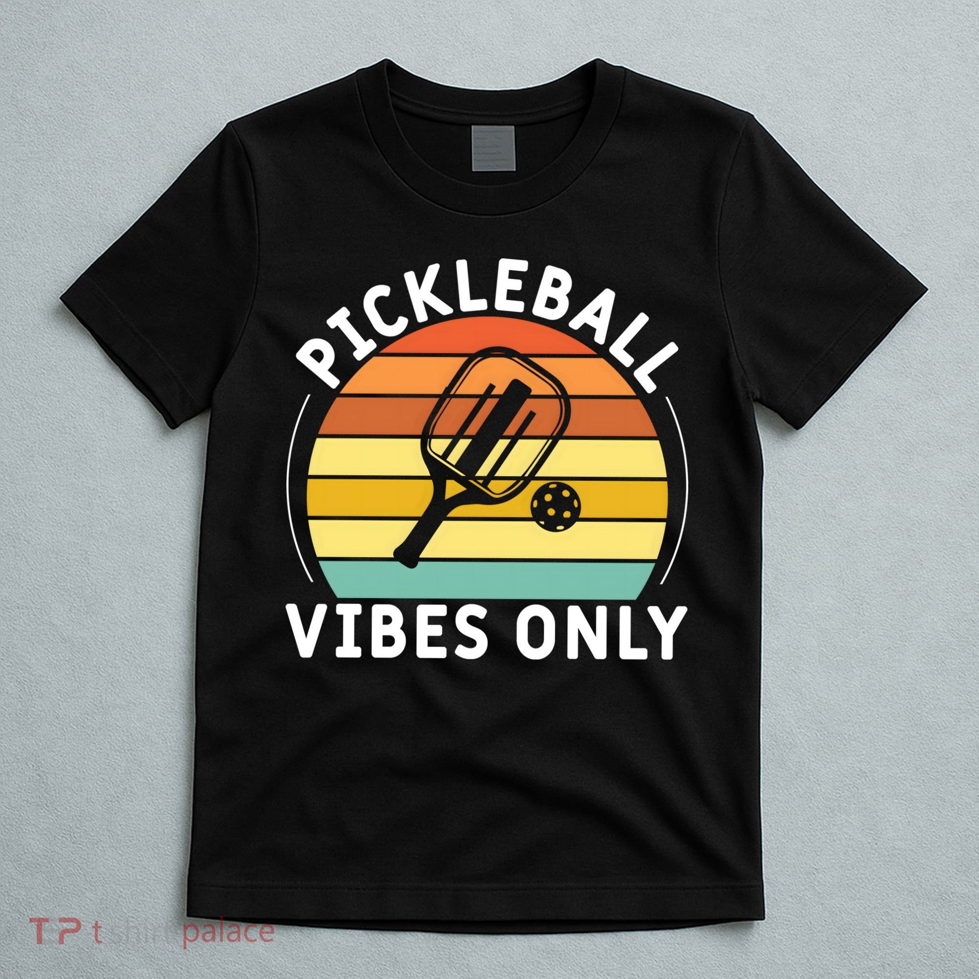 Vintage Pickleball Vibes Only Gift Pickleball Paddles T-Shirt