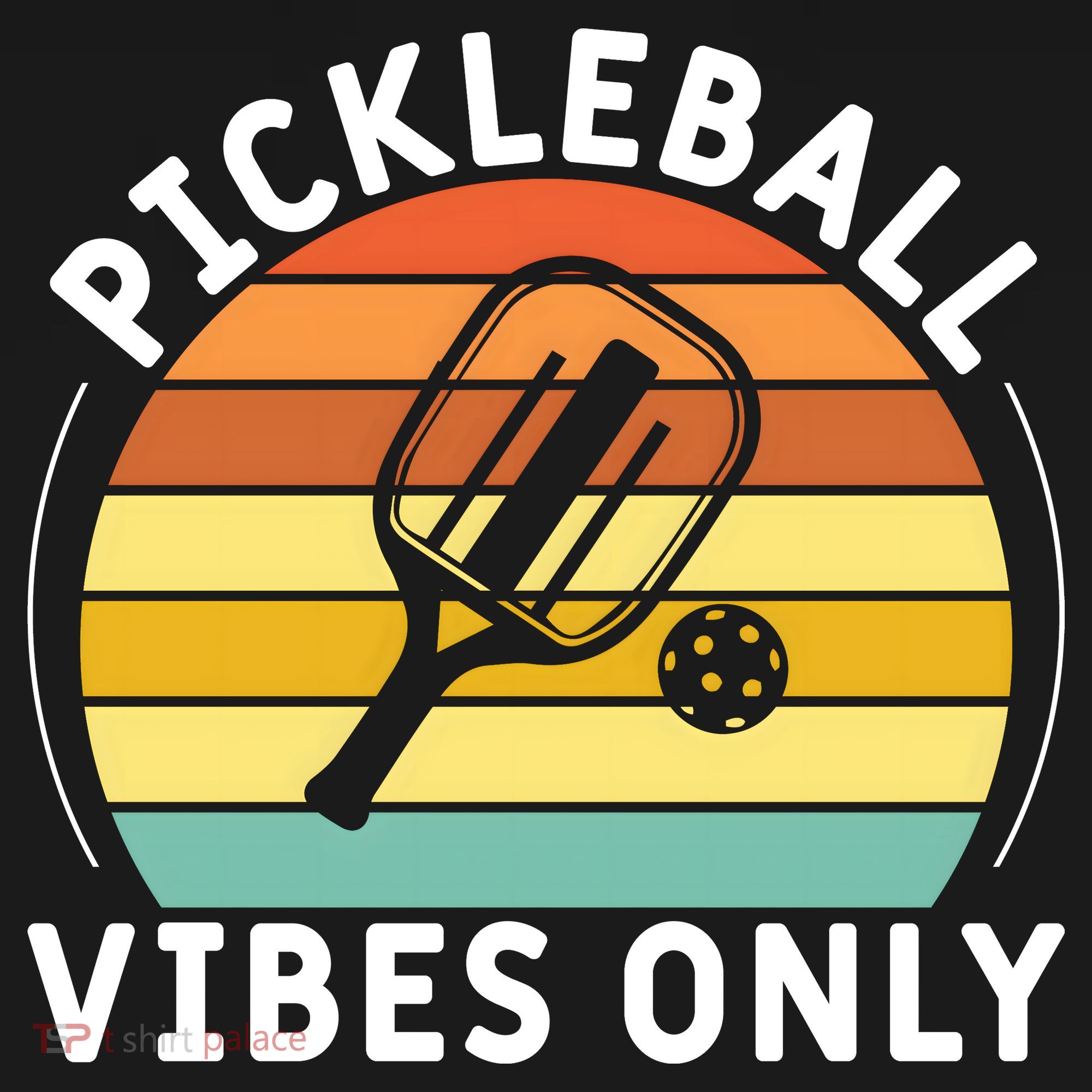 Vintage Pickleball Vibes Only Gift Pickleball Paddles T-Shirt