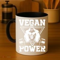 Vegan Power Workout Muscle Gorilla Bodybuilding Coffee Mug thumb 4